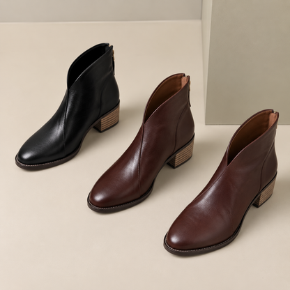 Boots femme à petit talon et ligne épurée