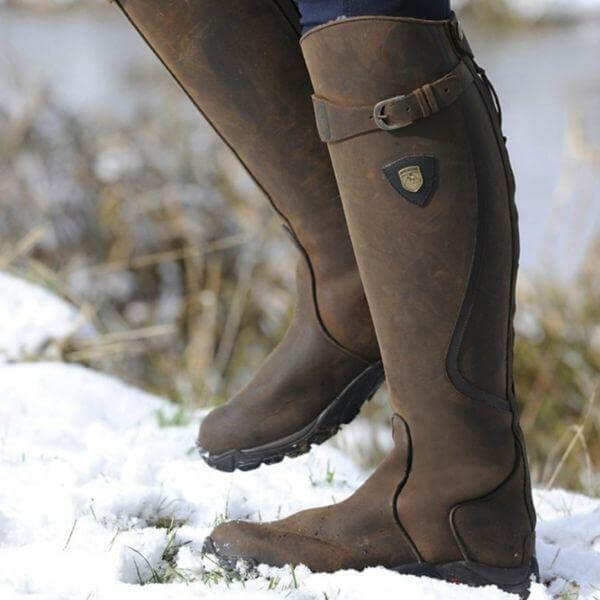 Bottes cavalières femme hautes à petit talon bloc