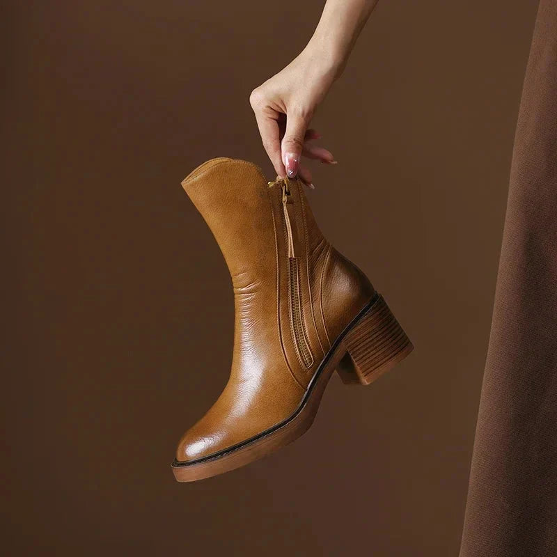 Bottines femme à plateforme, talon bloc et pampilles
