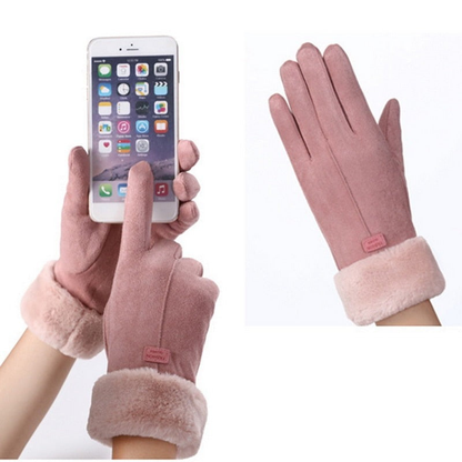 Gants tactiles femme à doublure douce effet polaire