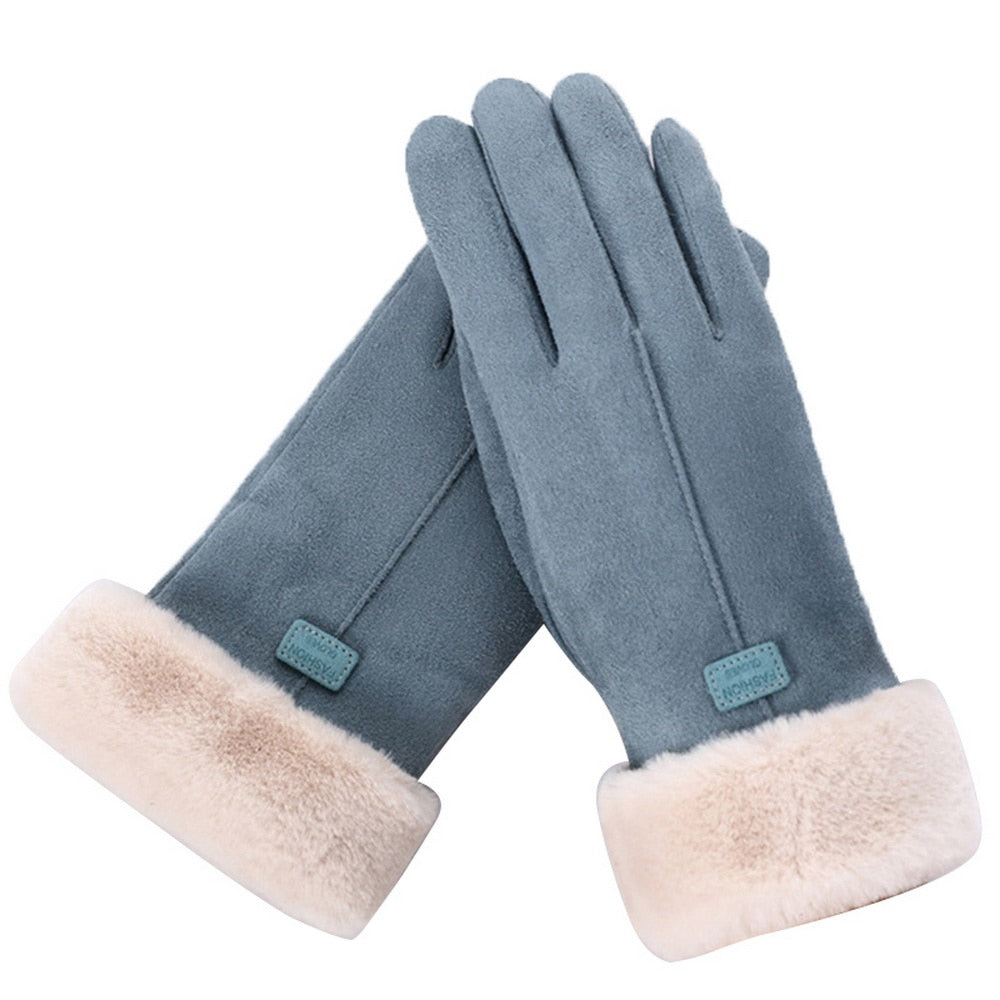 Gants tactiles femme à doublure douce effet polaire