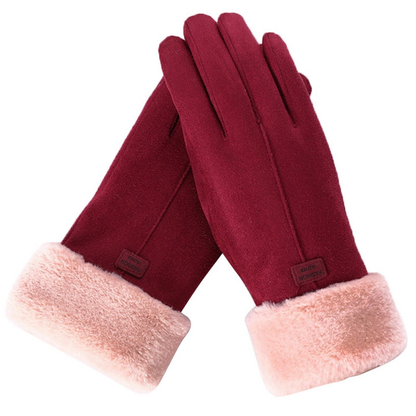 Gants tactiles femme à doublure douce effet polaire