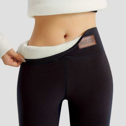 Legging femme taille haute pour les journées fraîches – Noir