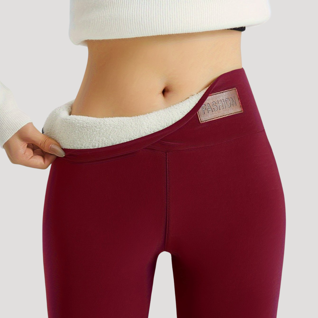 Legging femme taille haute pour les journées fraîches – Bordeaux