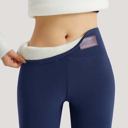 Legging femme taille haute pour les journées fraîches – Bleu marine