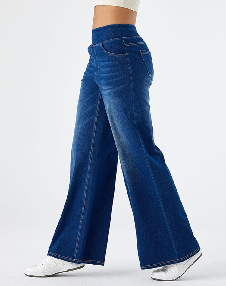 Pantalon taille haute femme élastique et confortable