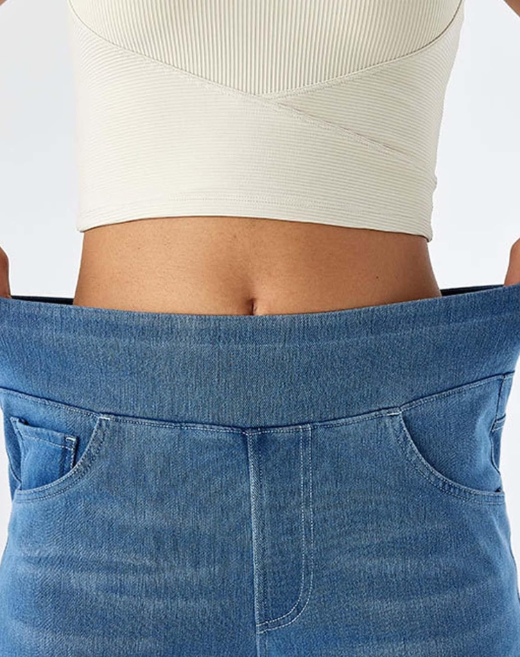 Pantalon taille haute femme élastique et confortable