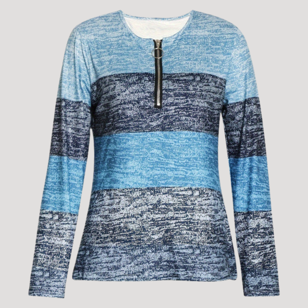 Pull camionneur femme à coupe ample et détails contrastants