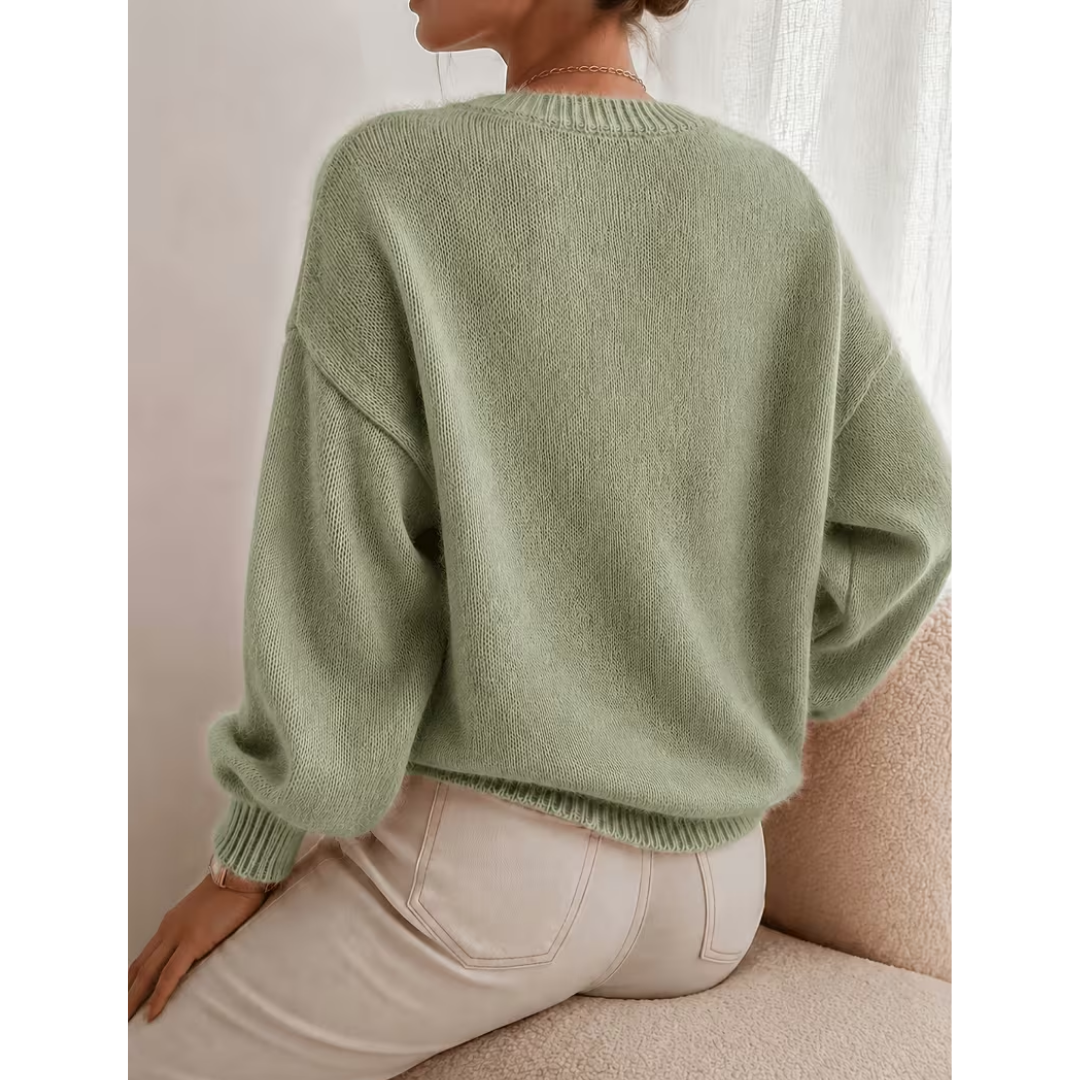 Pull femme ample à coupe relax en maille douce