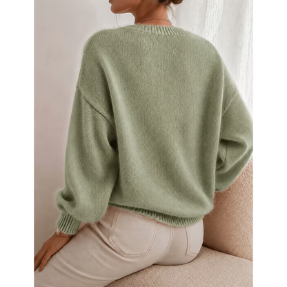 Pull femme ample à coupe relax en maille douce