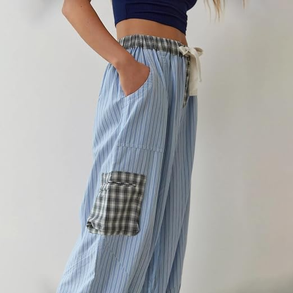 Pyjama femme douillet à haut ample et pantalon assorti