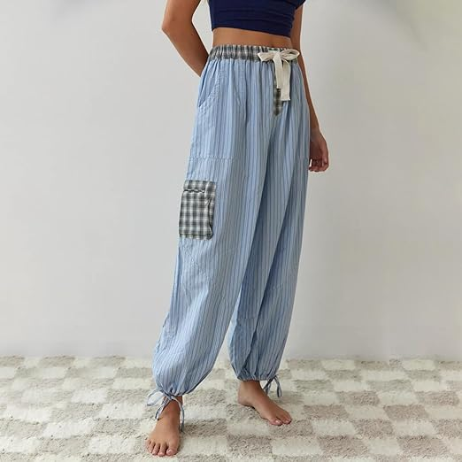 Pyjama femme douillet à haut ample et pantalon assorti