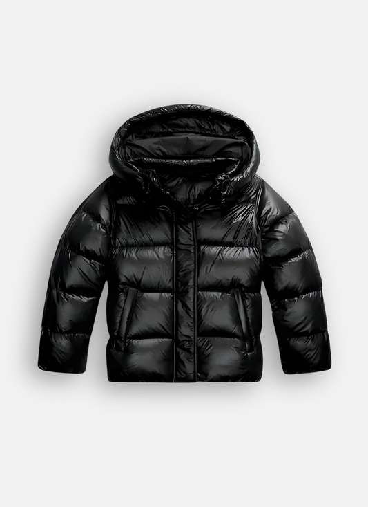 Veste matelassée femme légère à coupe slim – Noir