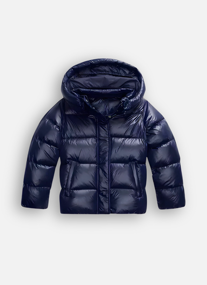 Veste matelassée femme légère à coupe slim – Bleu